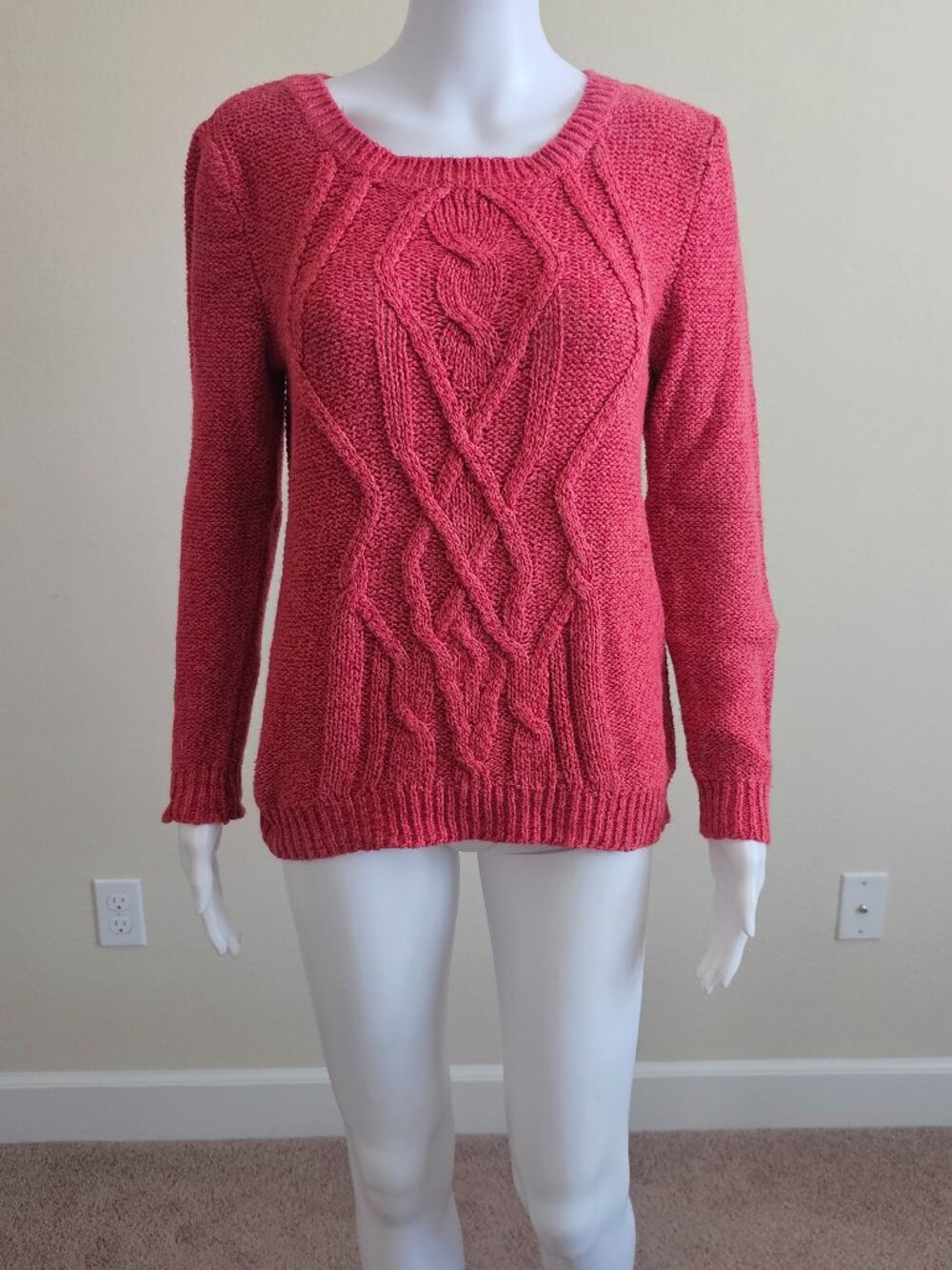 AMERICAN RAG Women's Coral Cable Knit Sweater – Cozy & Feminine